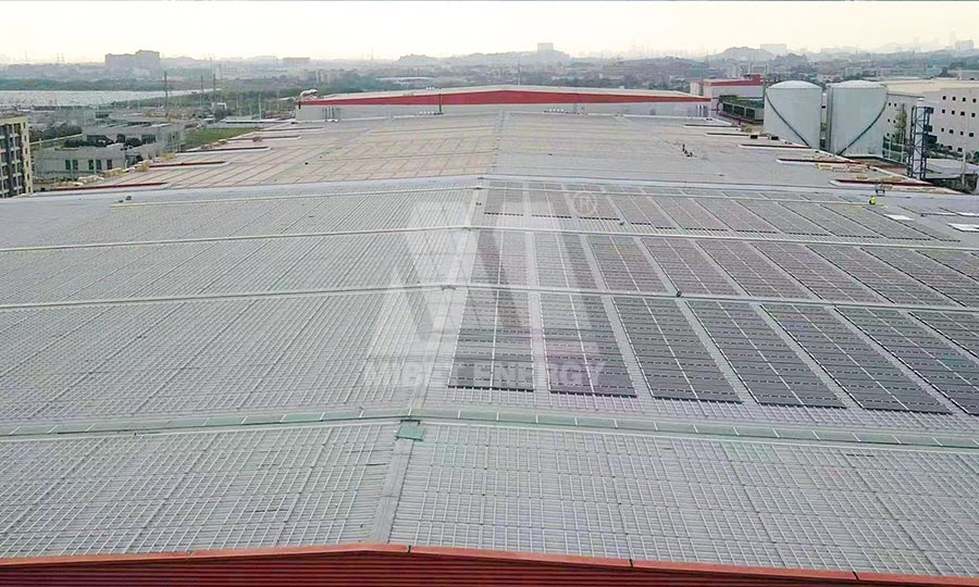中國廣州 廠房屋頂柔性組件支架系統 12.5MW-2