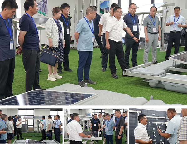 領導一行參觀了邁貝特產品展廳和車間